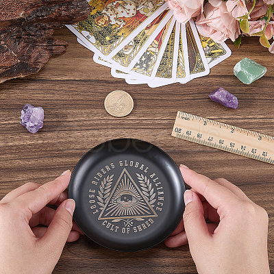 430 Stainless Steel Wiccan Altar Plate AJEW-WH20070-290A-02-1