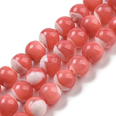 Dyed Natural Trochus Shell Beads Strands BSHE-G034-25A-1