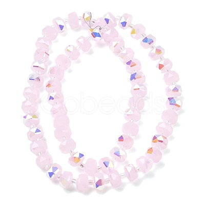 Transparent Electroplate Glass Beads Strands EGLA-P062-01A-HR08-1