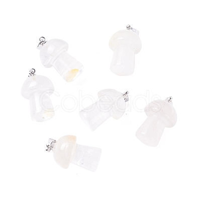 Natural Quartz Crystal Pendants G-M380-B11-P-1