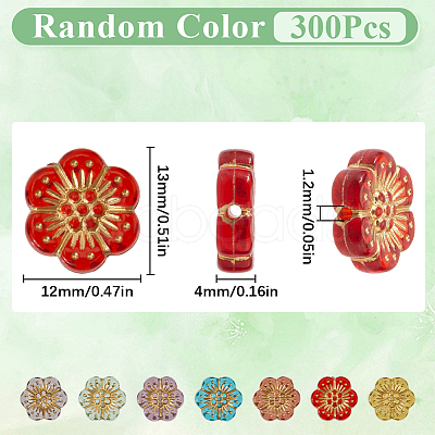 300Pcs Plating Acrylic Beads TACR-SC0001-32-1