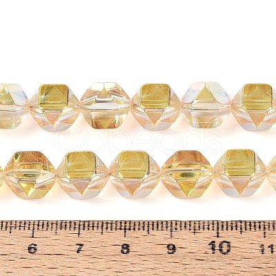 Electroplate Glass Beads Strands EGLA-T021-21F-1