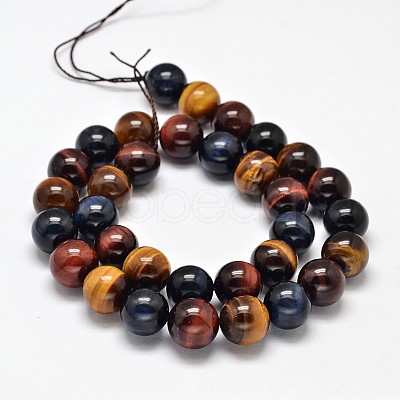 Natural Tiger Eye Beads Strands G-L446-02-12mmm-1