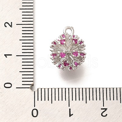 Brass Micro Pave Cubic Zirconia Beads KK-M312-20P-1