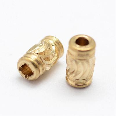 Brass Corrugated Beads KK-P095-31-1