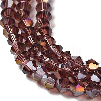 Transparent Electroplate Glass Beads Strands EGLA-A039-T2mm-B05-1