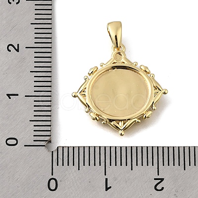 Brass Enamel Pendants KK-U072-18G-1