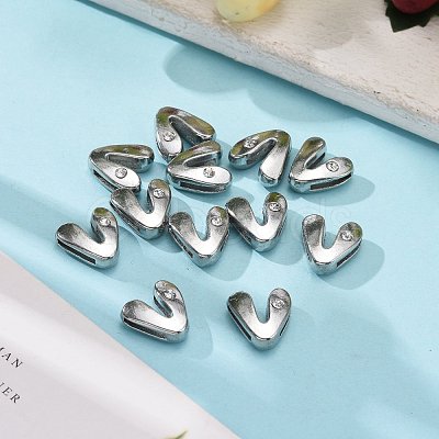 Letter Slider Beads for Watch Band Bracelet Making ALRI-O012-V-NR-1
