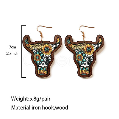 Bohemian Style Wood Dangle Earrings FS-WGB2A52-04-1