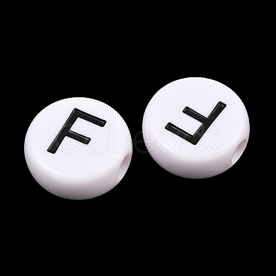 Opaque White Acrylic European Beads AC-CBA3BDD-01F-1