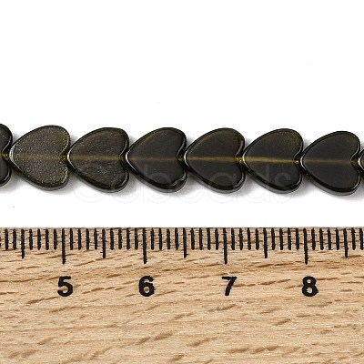 Natural Golden Sheen Obsidian Beads Strands G-M403-A46-03-1