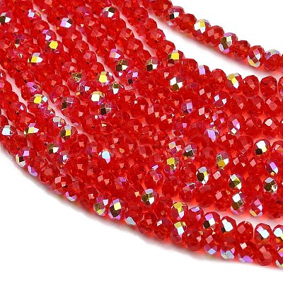 Electroplate Glass Beads Strands GL-CBAA615-03C-1
