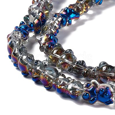 Electroplate Glass Beads Strands EGLA-L030-HR02-1