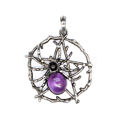 Natural Amethyst Pendants PW-WG75C21-05-1