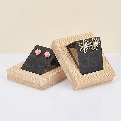 3Pcs Rectangle Wood Earring Display Stands EDIS-DR0001-05B-1