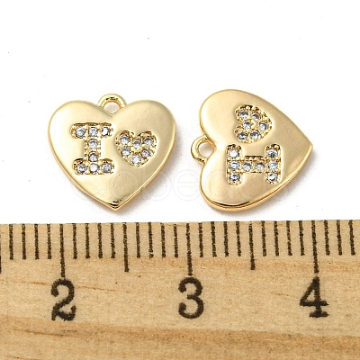 Brass Micro Pave Cubic Zirconia Pendants KK-H460-45G-1