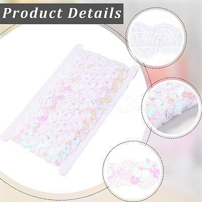 2Pcs Polyester Paillette Beads OCOR-CY0002-37-1