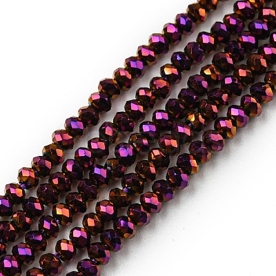 Electroplate Glass Beads Strands EGLA-F149-FP-11-1