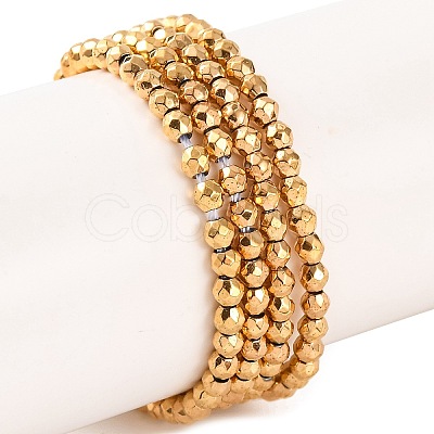 Electroplated Synthetic Non-magnetic Hematite Beads Strands G-H027-B01-01-1