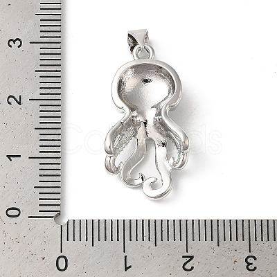 Rack Plating Octopus Brass Pendants KK-Z056-03P-1