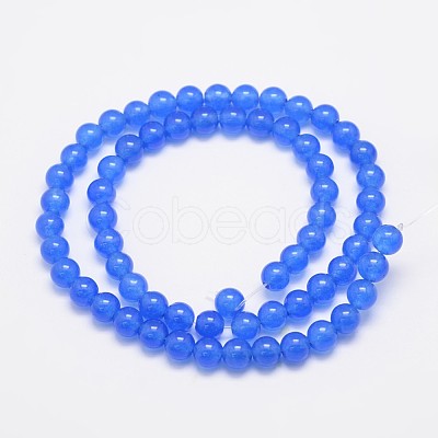 Natural & Dyed Malaysia Jade Bead Strands G-A146-6mm-A21-1