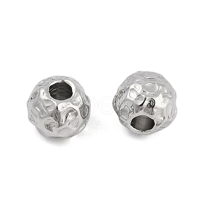 Anti-Tarnish Textured 316 Surgical Stainless Steel Beads STAS-M106-01D-P-1