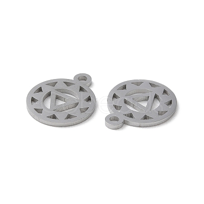 Non-Tarnish Chakra 304 Stainless Steel Charms STAS-F300-05P-1