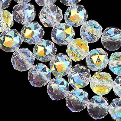 Electroplate Transparent Glass Beads Strands LS-GLAA-H040-01H-1