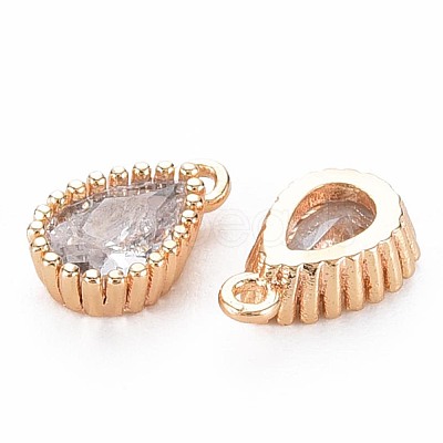 Brass Inlaid Cubic Zirconia Charms KK-S356-771E-1