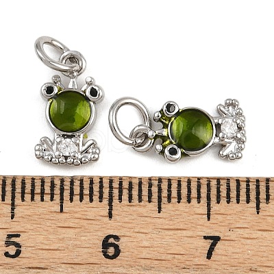 Brass Micro Pave Cubic Zirconia Pendants KK-A269-65P-1