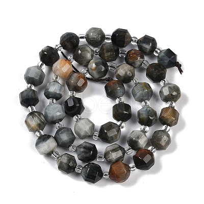 Natural Eagle Eye Stone Beads Strands G-O201B-124G-1