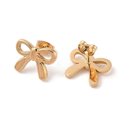 304 Stainless Steel Stud Earrings EJEW-S227-30G-05-1