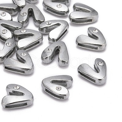 Letter Slider Beads for Watch Band Bracelet Making ALRI-O012-V-NR-1