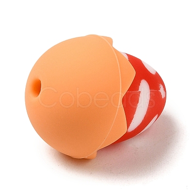 Easter Eggshell Food Grade Eco-Friendly Silicone Focal Beads SIL-Q022-06C-1