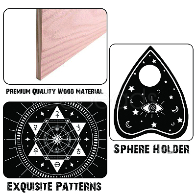 Pendulum Dowsing Divination Board Set DJEW-WH0324-001-1