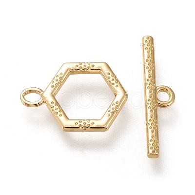 Brass Toggle Clasps X-KK-F820-04G-1