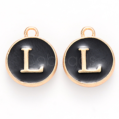 Golden Plated Alloy Charms LS-X-ENAM-S118-02L-1