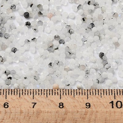 Natural Tourmalinated Quartz/Black Rutilated Quartz Beads G-Z016-09A-1