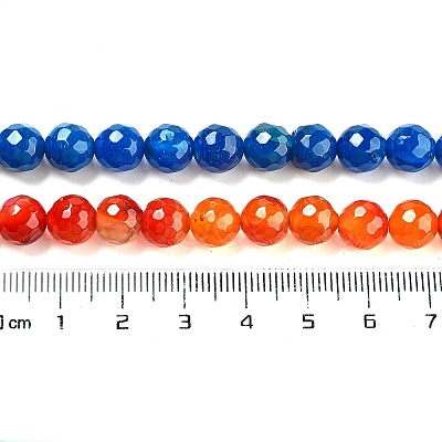 Natural Agate Beads Strands G-G580-8mm-M-1