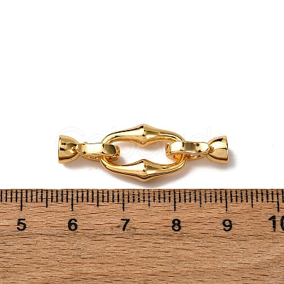 Brass Fold Over Clasps KK-Z121-26G-1
