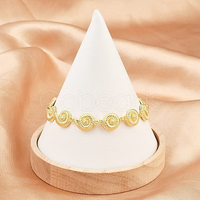 Brass Link Chain Bracelets for Women BJEW-A090-06C-G-1