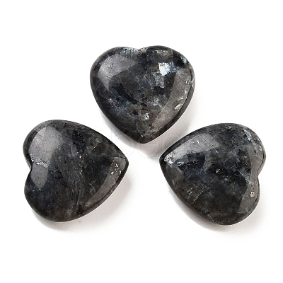 Heart Natural Larvikite Palm Stones G-C134-06A-25-1