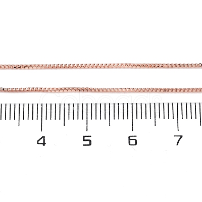 Brass Box Chain Necklaces for Women NJEW-D302-42RG-1