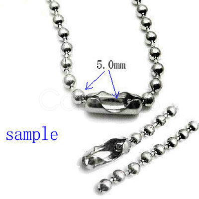 Tarnish Resistant Stainless Steel Ball Chain Connectors STAS-L019C-P-1