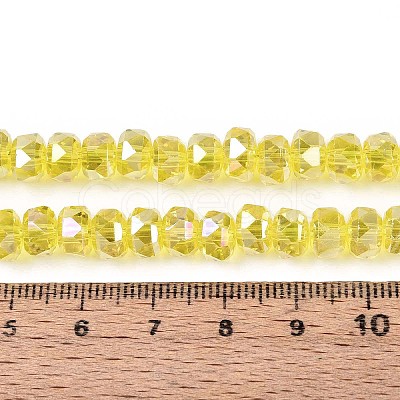 Electroplate Transparent Glass Beads Strands EGLA-N022-04A-D19-1