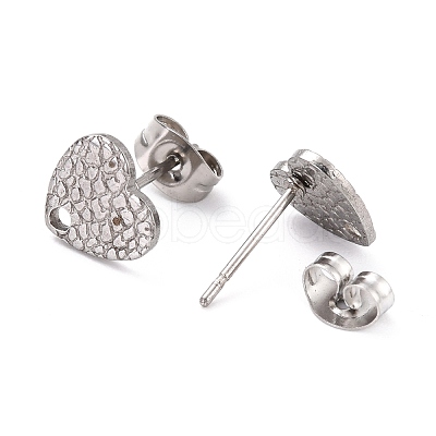 Non-Tarnish 304 Stainless Steel Stud Earring Findings STAS-I183-08A-P-1