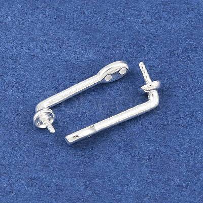 Brass Stud Earring Findings KK-C163-04S-1
