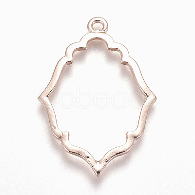 Rack Plating Alloy Open Back Bezel Pendants LS-X-PALLOY-Q351-06RG-FF-1