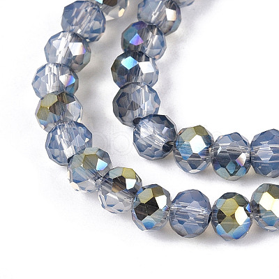 Electroplate Glass Beads Strands EGLA-A034-J4mm-S07-1