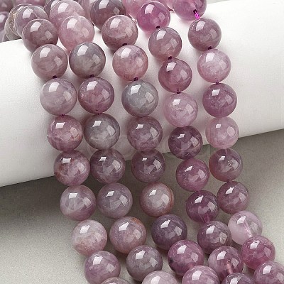Natural Purple Madagascar Rose Quartz Beads Strands G-Z115-C02-10mm-1